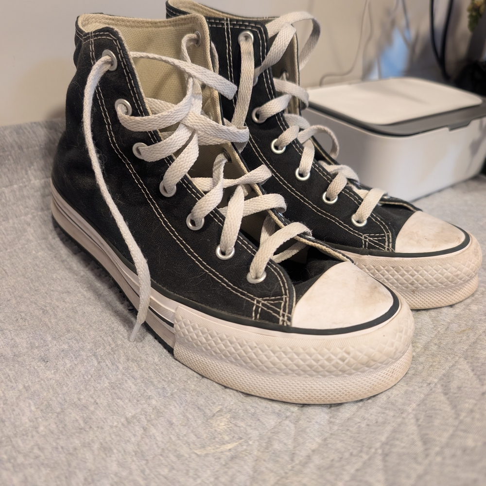 Converse Black and White High-Top Sneakers